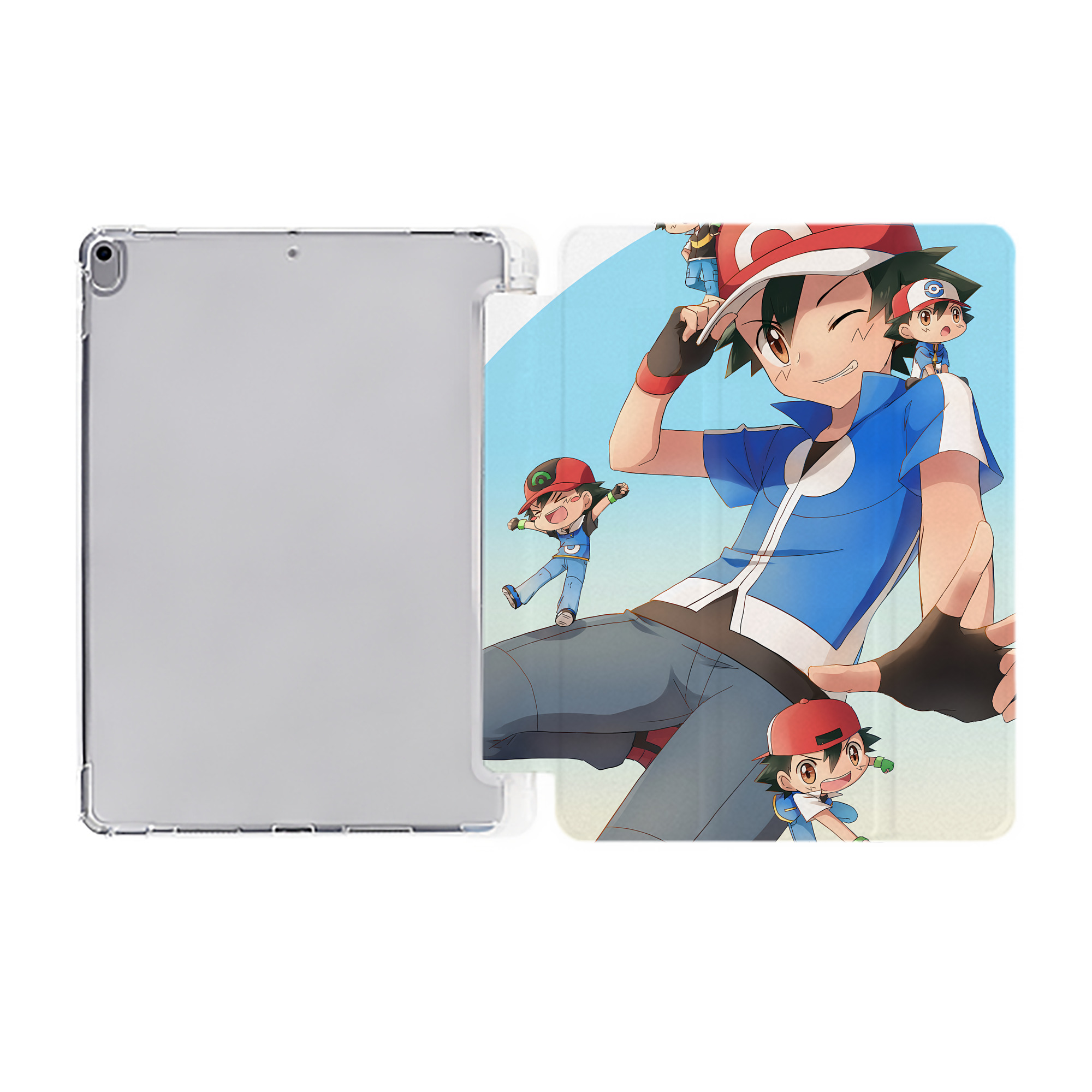 （画像用） ポケットモンスター Pokémon IPad ケース ペン収納付き 三つ折りスタンド PUレザー×シリコン 対応機種9.5/10.5/10.9インチ